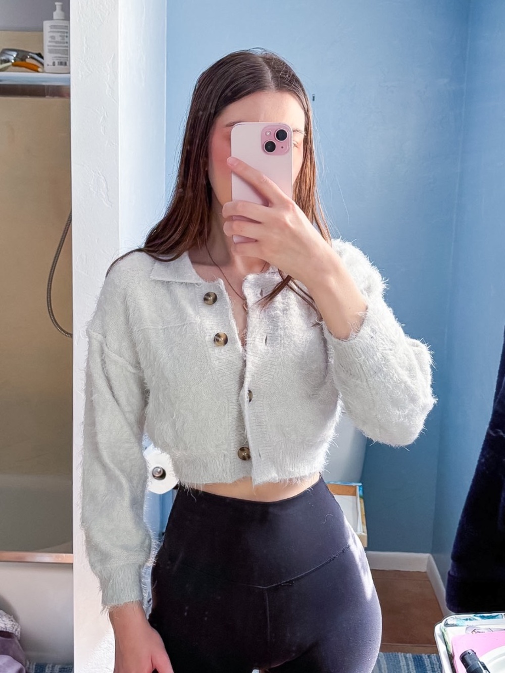 Fuzzy Cropped Sweater